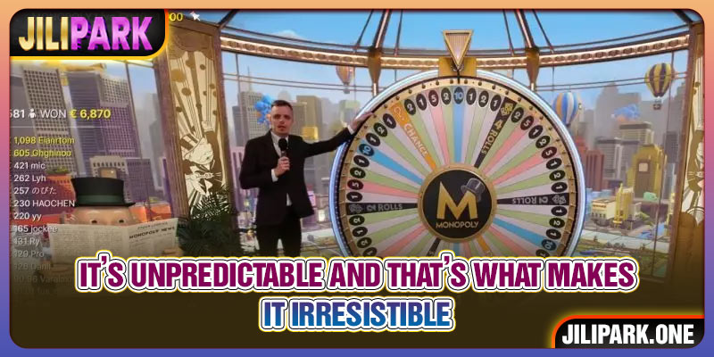 Unpredictable spins and chaos in Monopoly Live JILIPARK